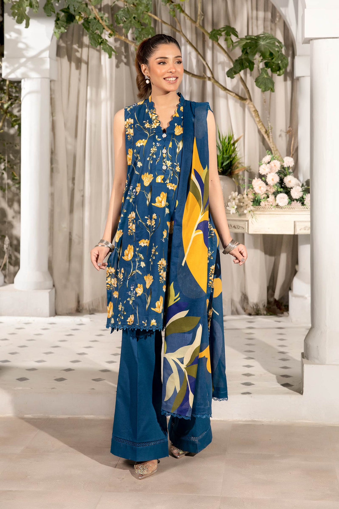 MARIA. B. 3 Pc Unstitched Printed Lawn Suit | MB-ELHV1-09