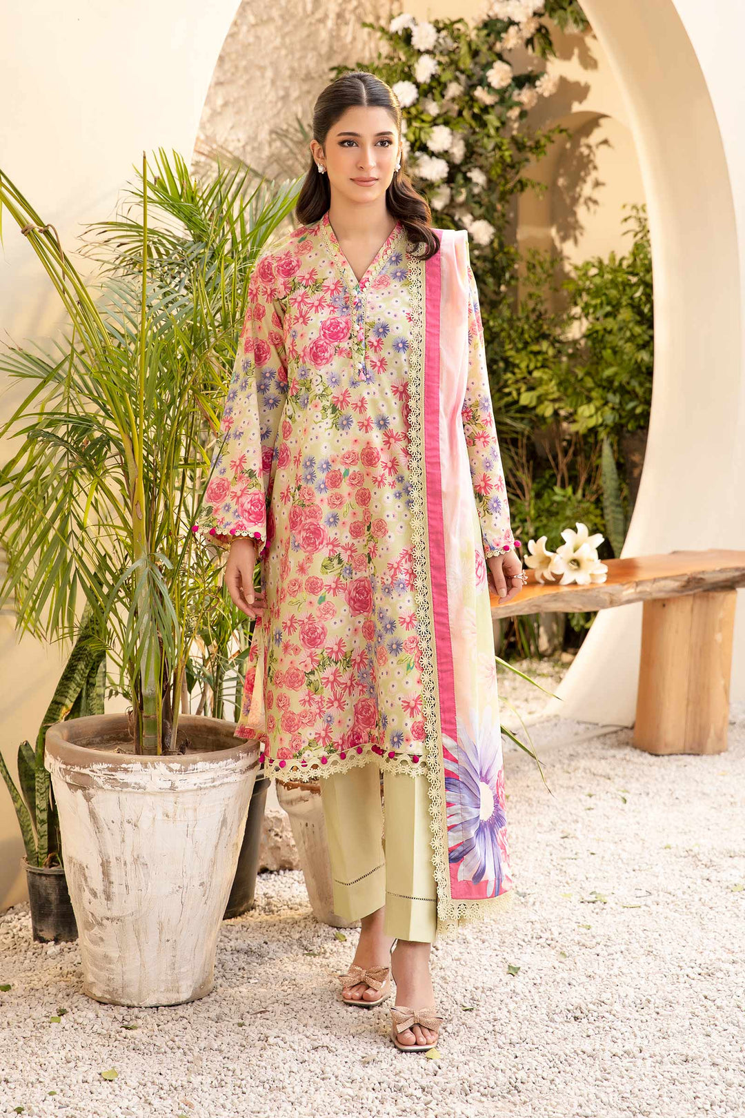 MARIA. B. 3 Pc Unstitched Printed Lawn Suit | MB-ELHV1-11