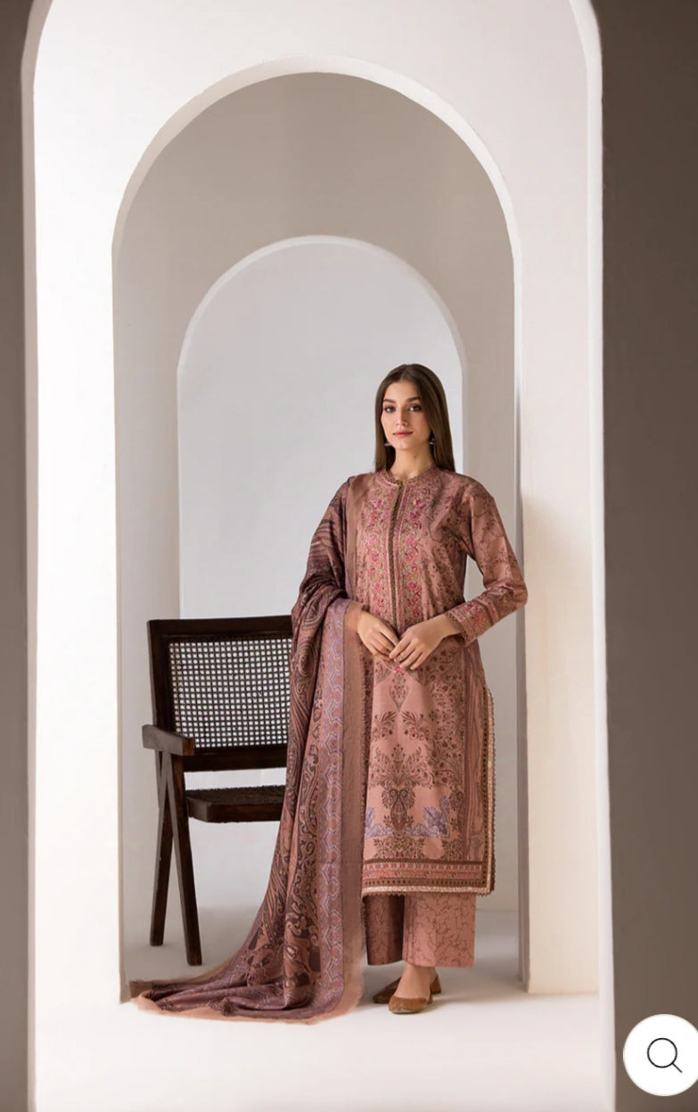 SOBIA NAZIR Design 7A Winter Shawl 2024 Unstitched
