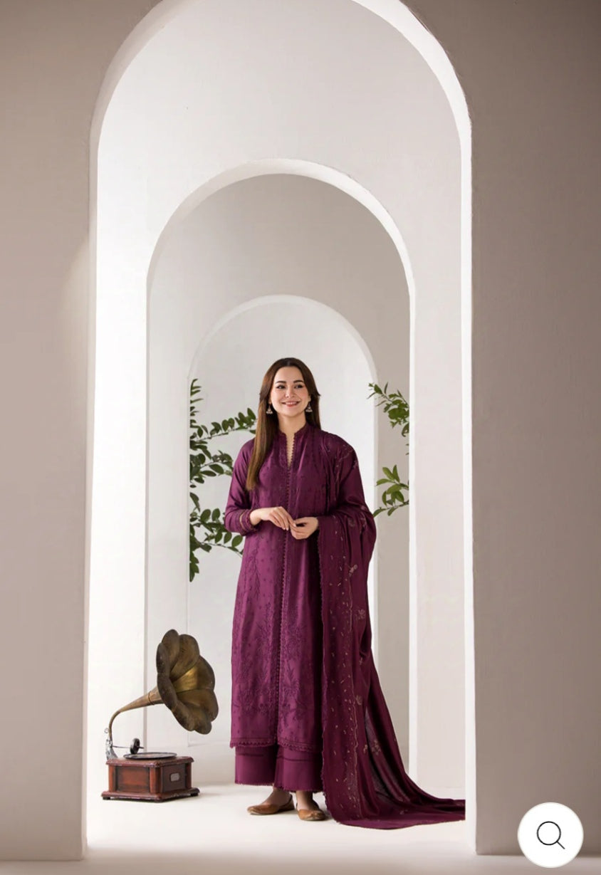 SOBIA NAZIR Design 2A Winter Shawl 2024 Unstitched