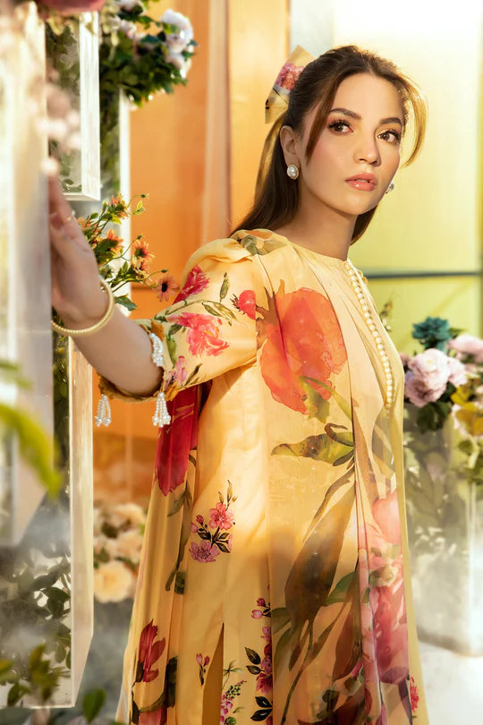 MARIA. B. 3 Pc Unstitched Embroidered Lawn Suit | MB-CUS25-701A