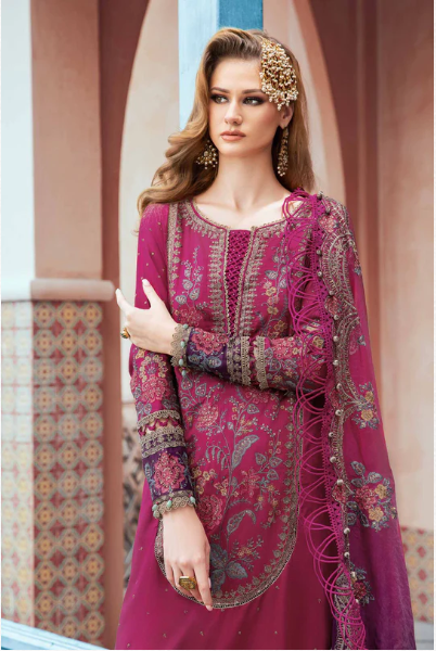 MARIA. B. Unstitched Sateen | MAGENTA CST-704
