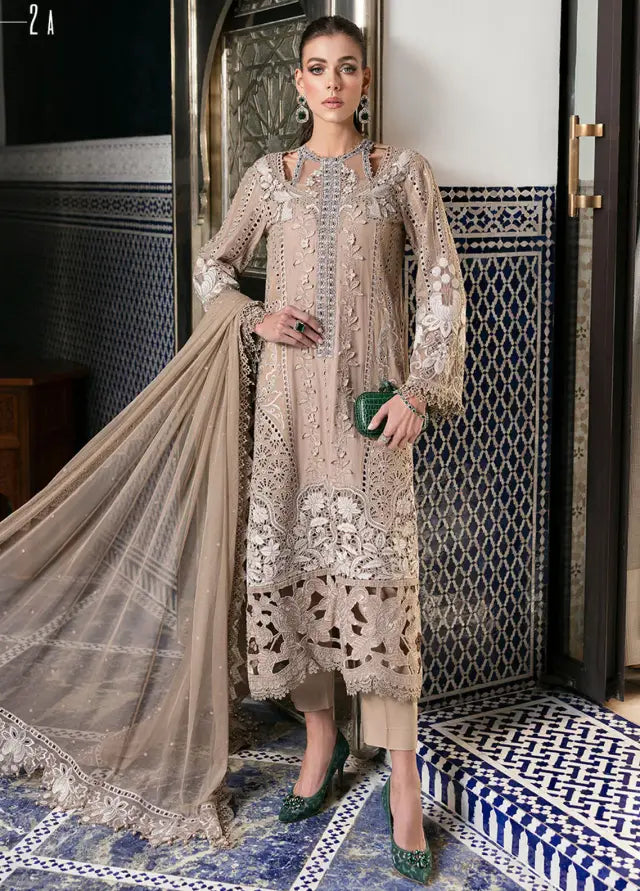 MARIA. B. 3 Piece Unstitched Embroidered Lawn Suit | D-2502-A