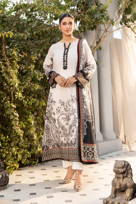 MARIA. B. 3 Pc Unstitched Printed Lawn Suit | MB-ELHV1-05