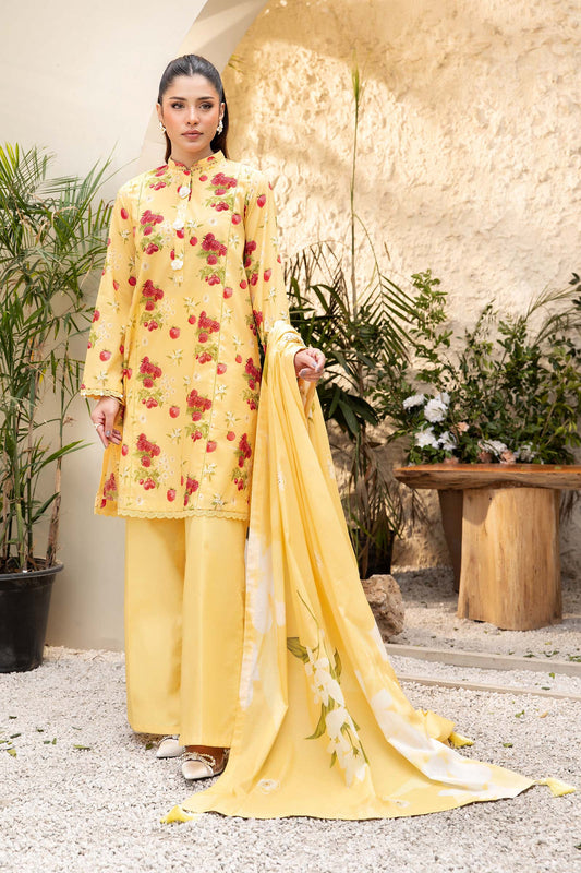 MARIA. B. 3 Pc Unstitched Printed Lawn Suit | MB-ELHV1-06