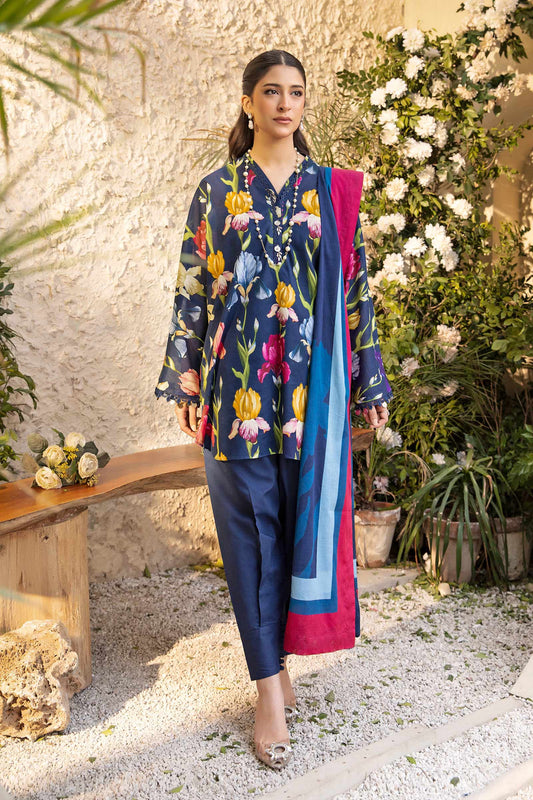 MARIA. B. 3 Pc Unstitched Printed Lawn Suit | MB-ELHV1-10