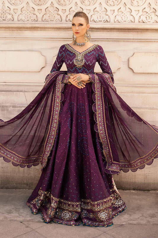 MARIA. B. Unstitched Embroidered Cotton Satin Suit | CST-802