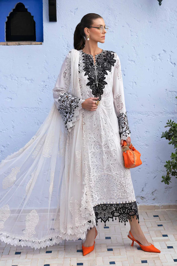 MARIA. B. 3 Piece Unstitched Embroidered Lawn Suit | D-2505-A