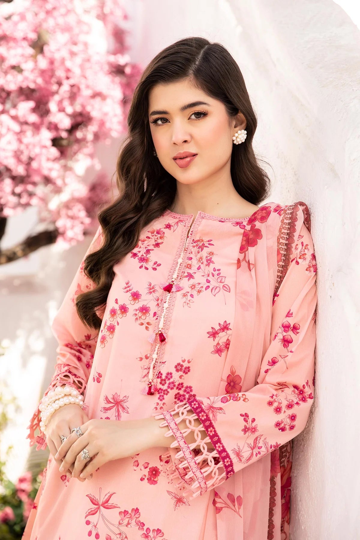 MARIA. B. 3 Pc Unstitched Embroidered Lawn Suit | MB-CUS25-709A