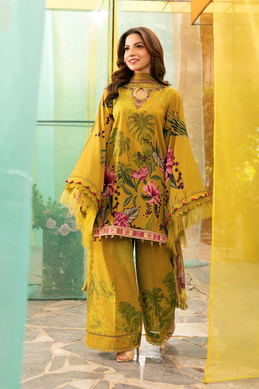 MARIA. B. 3 Pc Unstitched Embroidered Lawn Suit | MB-CUS25-710A