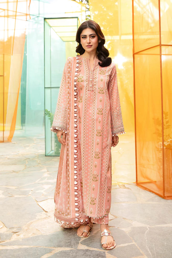 MARIA. B. 3 Pc Unstitched Embroidered Lawn Suit | MB-CUS25-711B