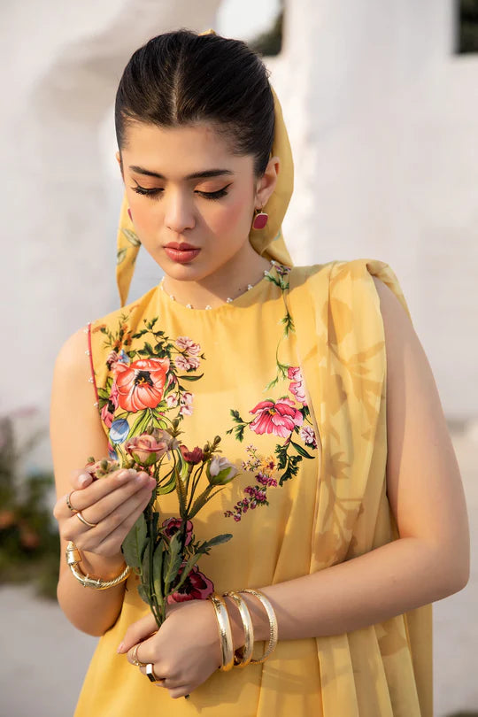 MARIA. B. 3 Pc Unstitched Embroidered Lawn Suit | MB-CUS25-712A