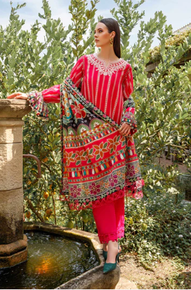 MARIA. B. MBASIC Unstitched fabric | Pink MB-US23-112-B