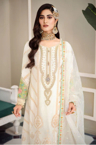 MARIA. B. Unstitched Sateen - Ivory CST-604
